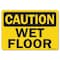 Signmission OSHA Caution, 5" Height, Decal, 7" x 5", Landscape, Wet Floor OS-CS-D-57-L-19260 - alternate 1
